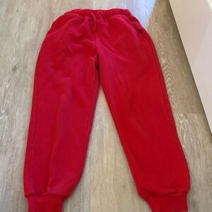 Vibrant Red Kids Sweatpants